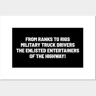 From Ranks to Rigs – Military Truck Drivers Posters and Art